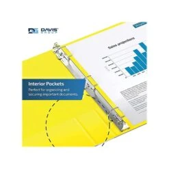 Davis Group Premium Economy 1" 3-Ring Non-View Binder, Yellow, 6/Pack (2301-05-06) 3 Davis Group Premium Economy 1" 3-Ring Non-View Binder, Yellow, 6/Pack (2301-05-06) -Office Supply Shop 02424042 DB94 4E52 BC8CCCAA38680378 sc7