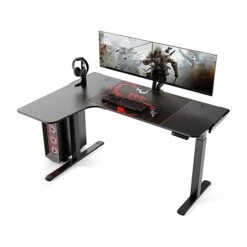 Eureka Ergonomic 30"-48"H L-Shaped Adjustable Standing Desk, Black (ED1874-BK) -Office Supply Shop 09588E47 1CEF 427F 8D6DA2BF7782FB17 sc7
