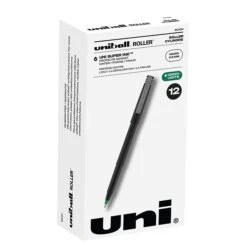 Uniball Roller Pen, Micro Point, 0.5mm, Green Ink, Dozen (60154)