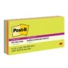 Post-it® Super Sticky Full Stick Notes, 3" X 3", Energy Boost Collection, 30 Sheets/Pad, 12 Pads/Pack (F330-12SSAU)