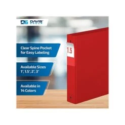 Davis Group Premium Economy 1 1/2" 3-Ring Non-View Binder, Red, 6/Pack (2312-03-06) -Office Supply Shop 116E4E20 DA54 436A B6713BD372BDA7E8 sc7