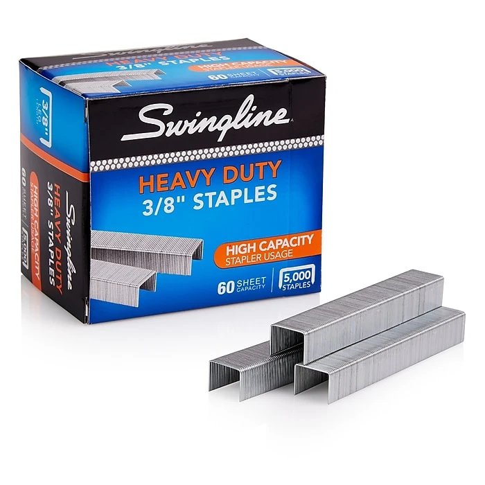 Swingline Heavy Duty Staples, 3/8" Length, 5,000/Box (79398) Swingline Heavy Duty Staples, 3/8" Length, 5,000/Box (79398) -Office Supply Shop 11DDB8E4 C34E 448C B83699298DD7F87C sc7