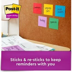 Post-it® Super Sticky Notes, 3" X 3", Iris, 90 Sheets/Pad, 5 Pads/Pack (654-5SSCG) -Office Supply Shop 13E90C6B E33A 43F6 A0BE64DD7221B818 sc7