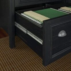 Bush Furniture Fairview 2 Drawer Lateral File Cabinet, Antique Black And Hansen Cherry (WC53984T) -Office Supply Shop 17A8FE1E 50B0 4CFE 97E2A7C5F132784C sc7
