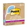 Post-it® 100% Recycled Paper Super Sticky Notes, 4 In X 4 In, Oasis Collection, Lined, 3 Pads/Pack, 70 Sheets/Pad (675R-3SST)