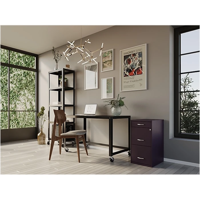 Space Solutions SOHO Organizer 3-Drawer Vertical File Cabinet, Letter Size, Lockable, 27.32"H x 18"D, Midnight Purple (25281) Space Solutions SOHO Organizer 3-Drawer Vertical File Cabinet, Letter Size, Lockable, 27.32"H X 18"D, Midnight Purple (25281) -Office Supply Shop 2F5A2477 EEF3 4433 A469CE660B46C841 sc7