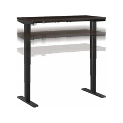 Bush Business Furniture Move 40 28"-48"H Electric Adjustable Standing Desk, Mocha Cherry/Black (M4S4824MRBK)