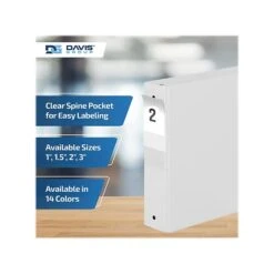 Davis Group Premium Economy 2" 3-Ring Non-View Binder, White, 6/Pack (2313-00-06) -Office Supply Shop 348805B2 D365 433C B48CD04A329515DF sc7