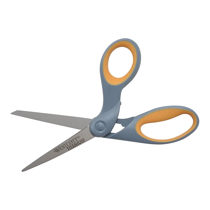 Westcott Titanium Bonded 8" Titanium Multi-Purpose/Heavy Duty Scissor, Sharp Tip, Gray/Yellow (13731) Westcott Titanium Bonded 8" Titanium Multi-Purpose/Heavy Duty Scissor, Sharp Tip, Gray/Yellow (13731) -Office Supply Shop 3569FE2E A471 4E5F 9B052A9826634EE5 sc7