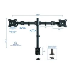 Rocelco 37" Deluxe Adjustable Desk Riser With Dual Monitor Desk Mount, Black (R DADRB-DM2) -Office Supply Shop 3737ABAE 4BC8 4131 8DEF2E41B6E06CB0 sc7