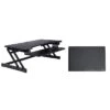 Rocelco 37"W Deluxe Adjustable Desk Riser With Energizing Anti-Fatique Mat (R DADRB-MAFM)