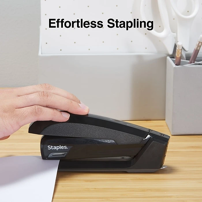 Staples One-Touch Desktop Stapler, 20 Sheet Capacity, Black, 500 (44436) Staples One-Touch Desktop Stapler, 20 Sheet Capacity, Black, 500 (44436) -Office Supply Shop 3CB0DED2 E997 4195 84E6B78BF66E8BEC sc7