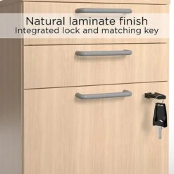 Union & Scale™ Essentials 3-Drawer Vertical File Cabinet, Mobile/Pedestal, Letter/Legal, Natural, 21" (UN56981) -Office Supply Shop 3F857C3F 1968 4B1C 87A39383B1E09410 sc7