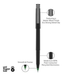 Uniball Roller Rollerball Pens, Fine Point, 0.7mm, Green Ink, Dozen (60104) -Office Supply Shop 41BDE97D 60F7 47A0 BB02AF04EADAA1D1 sc7