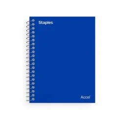 Staples Premium 1-Subject Notebook, 3.5" X 5.5", College Ruled, 200 Sheets, Blue (TR58289)