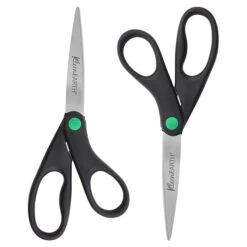 Westcott KleenEarth 8" Stainless Steel Sewing/Craft Scissors, Pointed Tip, Black, 2/Pack (15179) 2 Westcott KleenEarth 8" Stainless Steel Sewing/Craft Scissors, Pointed Tip, Black, 2/Pack (15179) -Office Supply Shop 450ED050 E921 4195 B7734C3190F6FF4E sc7