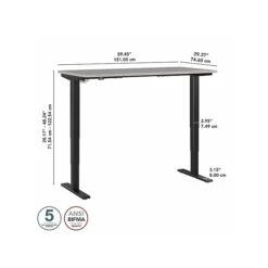 Bush Business Furniture Move 40 28"-48" Adjustable Standing Desk, Platinum Gray/Black (M4S6030PGBK) -Office Supply Shop 45D53171 DEFC 455D B409A6823BAC611F sc7