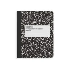 Staples® Composition Notebooks, 7.5" X 9.75", Wide Ruled, 100 Sheets, Assorted Colors, 4/Pack (ST58368) 6 Staples® Composition Notebooks, 7.5" X 9.75", Wide Ruled, 100 Sheets, Assorted Colors, 4/Pack (ST58368) -Office Supply Shop 466C88F2 CDE9 4354 A9BB129B10893EB5 sc7