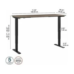 Bush Business Furniture Move 40 28"-48"H Electric Adjustable Standing Desk, Modern Hickory/Black (M4S7230MHBK) -Office Supply Shop 46B36FA7 0B5A 4DA3 90CD49528BDCF16F sc7