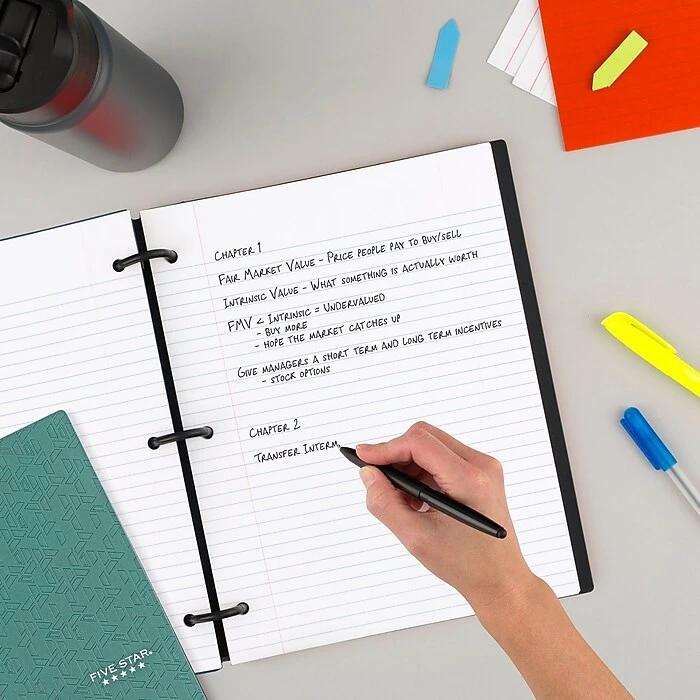 Five Star Flex 5-Subject Notebook, 8.5" x 11", College Ruled, 150 Sheets, Assorted Colors (08128) Five Star Flex 5-Subject Notebook, 8.5" X 11", College Ruled, 150 Sheets, Assorted Colors (08128) -Office Supply Shop 4809B946 14B4 4DCB A4EFF2408BABB237 sc7