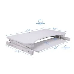 Rocelco 37" Deluxe Adjustable Desk Riser, White (R DADRW) -Office Supply Shop 4B12D052 3465 492B B44E52EFBBEB6AD0 sc7