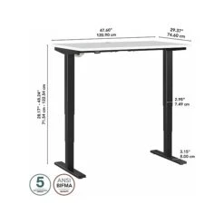 Bush Business Furniture Move 40 28"-48"H Electric Adjustable Standing Desk, White/Black (M4S4830WHBK) -Office Supply Shop 4B8175BA 0CBB 4DFA 9A5A8EDF9346E7CB sc7