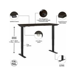 Bush Business Furniture Move 40 28"-48"H Electric Adjustable Standing Desk, Mocha Cherry/Black (M4S4824MRBK) -Office Supply Shop 4CF88E86 1AE1 4B6D 8FE4ED710DF04F4C sc7