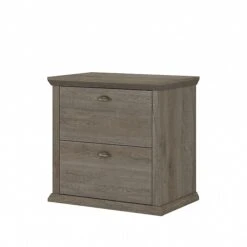 Bush Furniture Yorktown 2-Drawer Lateral File Cabinet, Not Assembled, Letter/Legal, Restored Gray, 30.98" (WC40680-03)