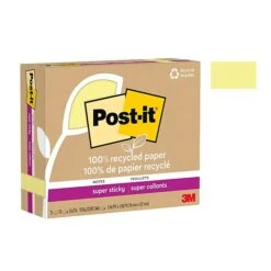 Post-it® 100% Recycled Paper Super Sticky Notes, Canary Yellow, 3 In X 5 In, 12 Pads/Pack, 70 Sheets/Pad (655R-12SSCY) 5 Post-it® 100% Recycled Paper Super Sticky Notes, Canary Yellow, 3 In X 5 In, 12 Pads/Pack, 70 Sheets/Pad (655R-12SSCY) -Office Supply Shop 4E5B896D C798 4427 9D6E28BF403D4136 sc7