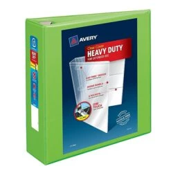 Avery Heavy Duty 3" 3-Ring View Binder, Chartreuse (79779)