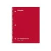 Staples 1-Subject Notebooks, 8" X 10.5", College Ruled, 70 Sheets, Assorted Colors, 6/Pack (TR58376)