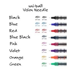 Uni-ball Uniball Vision Needle Rollerball Pens, Fine Point, 0.7mm, Assorted Ink, 8/Pack (1734916) -Office Supply Shop 529CBD12 86CC 4923 8F03B334D472A6B8 sc7