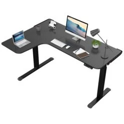 Eureka Ergonomic 30"-48"H L-Shaped Adjustable Standing Desk, Black (ED1874-BK) -Office Supply Shop 54B828BD 91E4 49BE BADEE176CD01B8B9 sc7