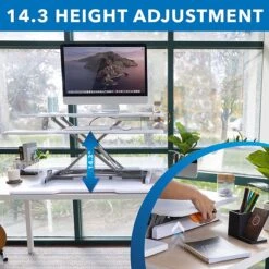 Mount-It! 5"-19"H Adjustable Standing Extra-Wide Desk Converter, White (MI-15005) -Office Supply Shop 57E537C5 4F53 46F9 89FD4B98B9D062F3 sc7