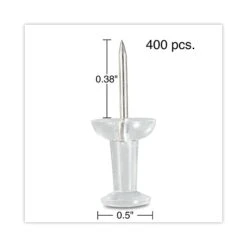 Universal Clear Push Pins, Plastic, 3/8", 400/Pack (UNV31306) 3 Universal Clear Push Pins, Plastic, 3/8", 400/Pack (UNV31306) -Office Supply Shop 59E0657D C811 4DCD 9B344E26A76979F6 sc7