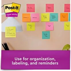Post-it® Super Sticky Notes, 3" X 3", Supernova Neons, 90 Sheets/Pad, 12 Pads/Pack (654-12SSMIA) -Office Supply Shop 5C8DD5E7 3BC8 451F BE765F685DDB241F sc7