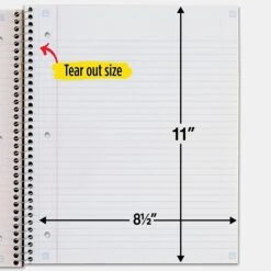 Mead Five Star 3-Subject Notebook, 8.5" X 11", College Ruled, 150 Sheets, Assorted Colors (06050/06210) -Office Supply Shop 61D1B7D6 4ED5 4AC2 A933D84C85755B9C sc7