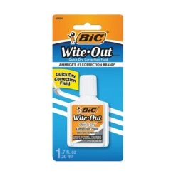 BIC Wite-Out Quick Dry Correction Fluid, 20 Ml., White (50605/WOFQD12)