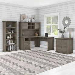 Bush Furniture Yorktown 2-Drawer Lateral File Cabinet, Not Assembled, Letter/Legal, Restored Gray, 30.98" (WC40680-03) -Office Supply Shop 62536C40 8B9D 47FC 8CDA6ADA9E7FD60E sc7