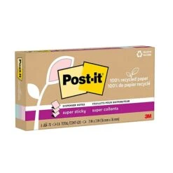 Post-it® 100% Recycled Paper Super Sticky Dispenser Pop-up Notes, Wanderlust Pastels, 3 In X 3 In, 6 Pads/Pack, 70 Sheets/Pad -Office Supply Shop 62A4D199 F6DF 4EF0 AC5421D6AA539146 sc7