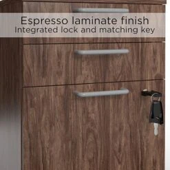Union & Scale™ Essentials 3-Drawer Vertical File Cabinet, Mobile/Pedestal, Letter/Legal, Espresso, 21" (UN56981) 4 Union & Scale™ Essentials 3-Drawer Vertical File Cabinet, Mobile/Pedestal, Letter/Legal, Espresso, 21" (UN56981) -Office Supply Shop 62A6BE01 97E8 427B B9F21093D53DDE37 sc7