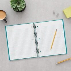 Staples Premium 3-Subject Notebook, 8.5" X 11", College Ruled, 150 Sheets, Teal (TR58333) -Office Supply Shop 6561A752 D3E2 4432 A2AEC3B7C43A4B2F sc7