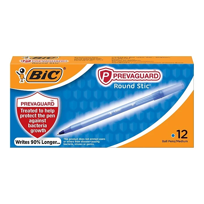 BIC Prevaguard Round Stic Ballpoint Pen, Medium Point, Blue Ink, Dozen (GSAM11-BLU) BIC Prevaguard Round Stic Ballpoint Pen, Medium Point, Blue Ink, Dozen (GSAM11-BLU) -Office Supply Shop 65774DBE FA9B 4107 85DB95D58B185893 sc7