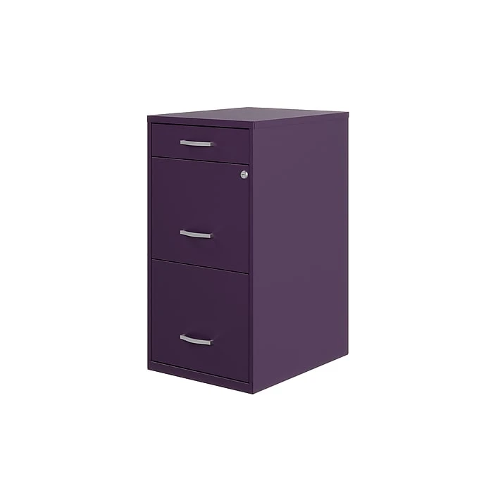 Space Solutions SOHO Organizer 3-Drawer Vertical File Cabinet, Letter Size, Lockable, 27.32"H x 18"D, Midnight Purple (25281) Space Solutions SOHO Organizer 3-Drawer Vertical File Cabinet, Letter Size, Lockable, 27.32"H X 18"D, Midnight Purple (25281) -Office Supply Shop 6617DD6E 82C0 47F4 B1548E5ABF42AD41 sc7