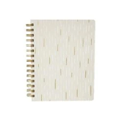 Russell+Hazel Birr Professional Notebook, 6.25" X 8", Ruled, 98 Sheets, Beige/Gold (55753)