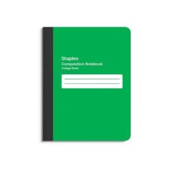 Staples Composition Notebook, 7.5" X 9.75", College Ruled, 80 Sheets, Red (ST55081) -Office Supply Shop 69D37401 BB05 4460 8C7A5C215C03E88B sc7