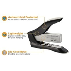Bostitch Two-Finger Paper Pro Desktop Stapler, 100 Sheet Capacity, Black/Silver (1300) -Office Supply Shop 6CCF9655 E08F 4B2C AE60694DDC47D658 sc7