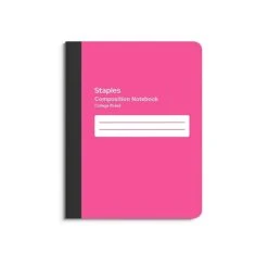 Staples Composition Notebook, 7.5" X 9.75", College Ruled, 80 Sheets, Red (ST55081) -Office Supply Shop 7119124F A6D2 468B 85ED773053AD59BD sc7