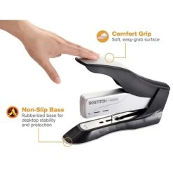 Bostitch Two-Finger Paper Pro Desktop Stapler, 100 Sheet Capacity, Black/Silver (1300) -Office Supply Shop 79F8FB32 06B2 40B7 8314596B8A3CF50C sc7
