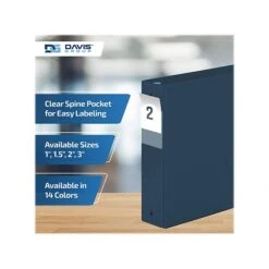Davis Group Premium Economy 2" 3-Ring Non-View Binder, Navy Blue, 6/Pack (2313-72-06) -Office Supply Shop 7A1E189E C3A7 4618 AC47F4C23741C27C sc7